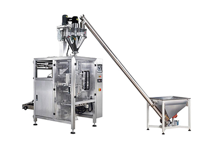 Combination of main packaging machine and automatic weigher
